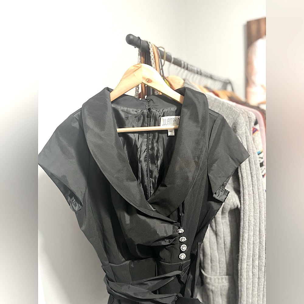 Julian taylor black vintage dress